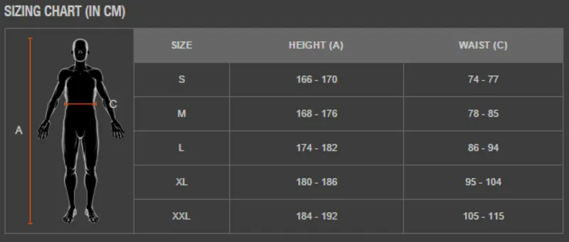 X-Bionic Short Size Guide
